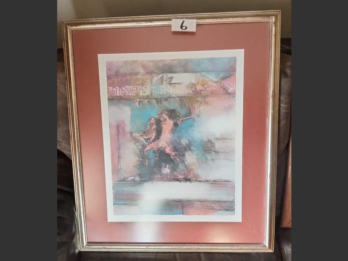 FRAMED PRINT "2 CLASSICAL FIGURES IN MOTION"