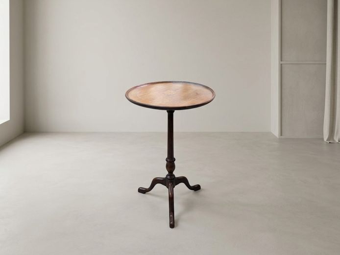 George III Style Inlaid Mahogany Tripod Occasional Table