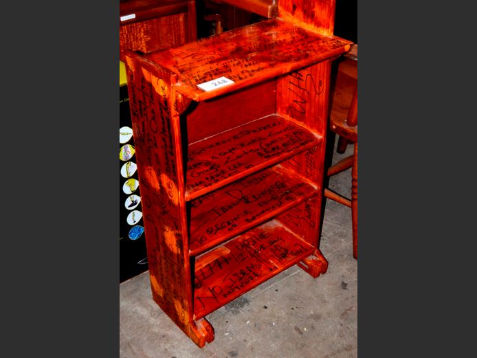 PINE 2-TIER BOOKSHELF, 48 x 27 x 84cm [Needs attention]