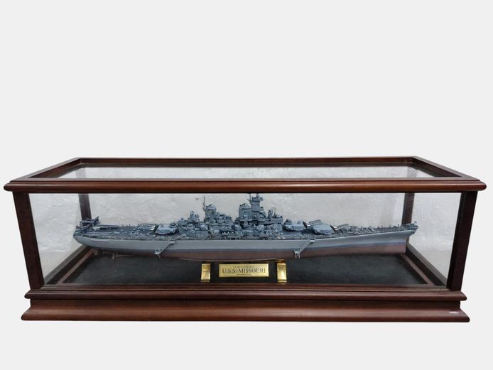 U.S.S. Missouri (BB-63) Large Scale Diecast Model in Display Case