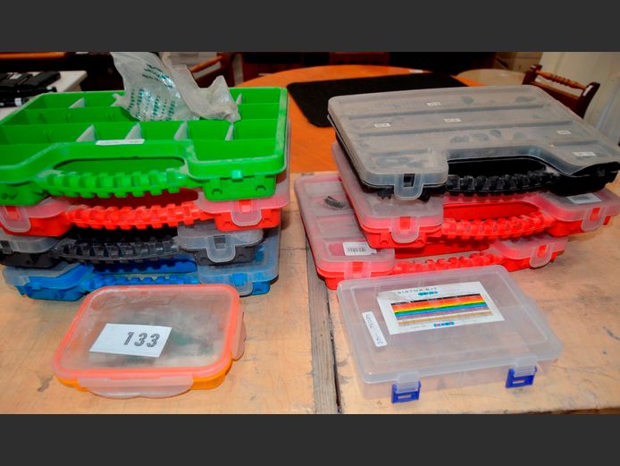 LARGE LOT: ASSORTED SCREW SORTERS WITH CONTENTS