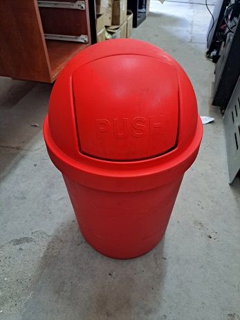 Red dustbin