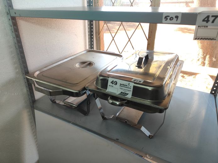 2 X CHAFING DISHES