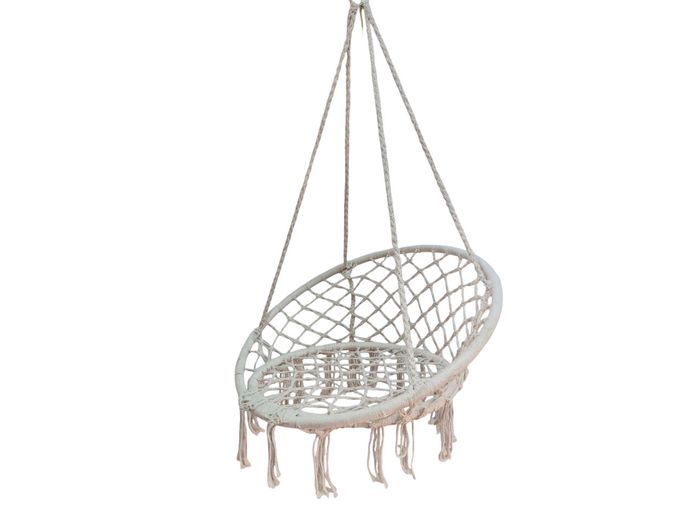 Boho-Chic Macramé Hanging Hammock Swing Chair