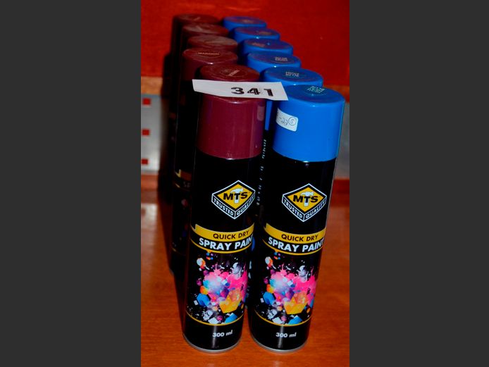 LOT: 12 x TINS SPRAY PAINT