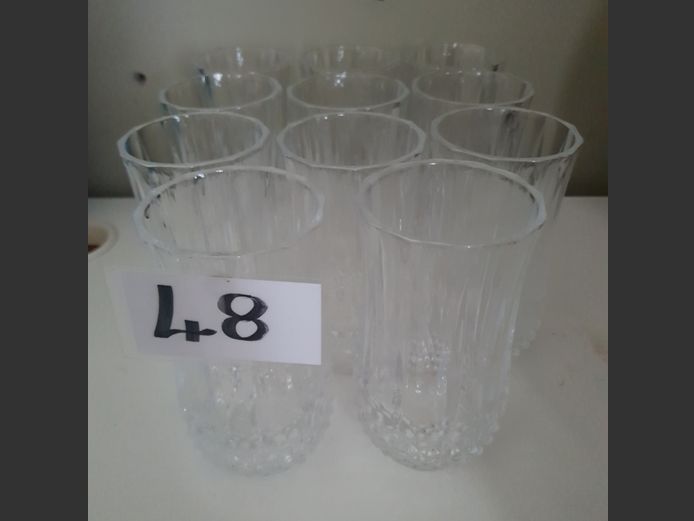SET OF 11 CRYSTAL DRINKING GLASSES