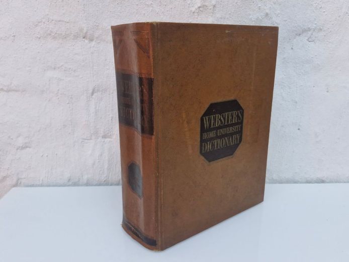 1950s Large Leather-Bound Webster's Home University Dictionary