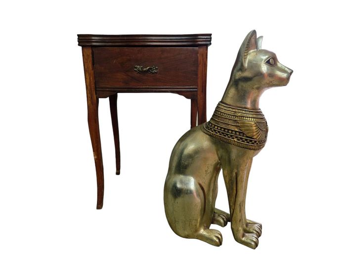 Large Egyptian Goddess Bastet Cat Resin Statue