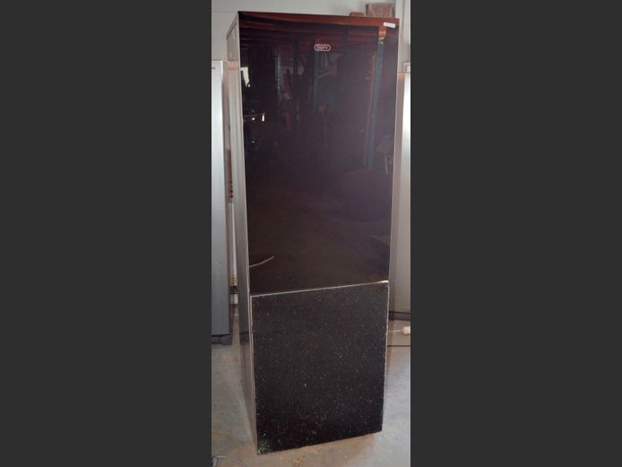 DEFY MIRROR FINISH FRIDGE FREEZER [Faulty, bottom door damaged]