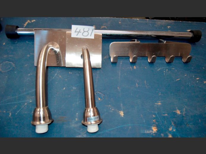 CHROME WALL MOUNT LIGHTS & COAT HOOKS