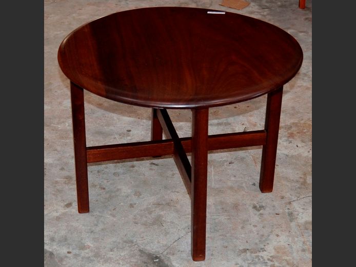 IMBUIA CIRCULAR SIDE TABLE, 59cm Diameter x 45cm High