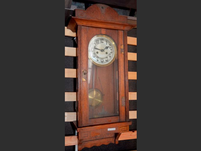 GERMAN OAK CASED ARTS & CRAFTS CLOCK, CIRCA 1910, 38 x 18 x 84cm