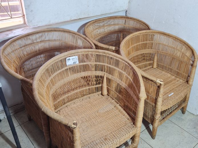 4 X CANE CHAIRS