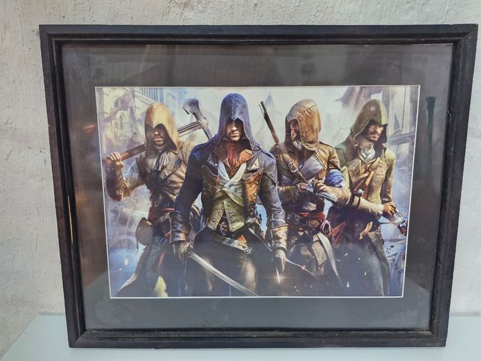 Framed Assassin's Creed Unity Promotional Character Group Lithograph Art Print