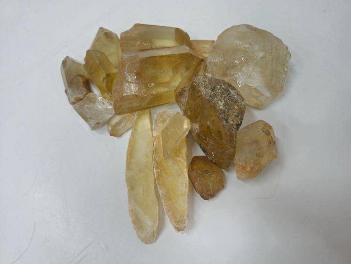 Lot of Raw and Terminated Citrine Quartz Crystals