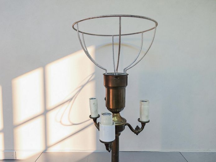 Vintage Mogul Brass Floor Lamp