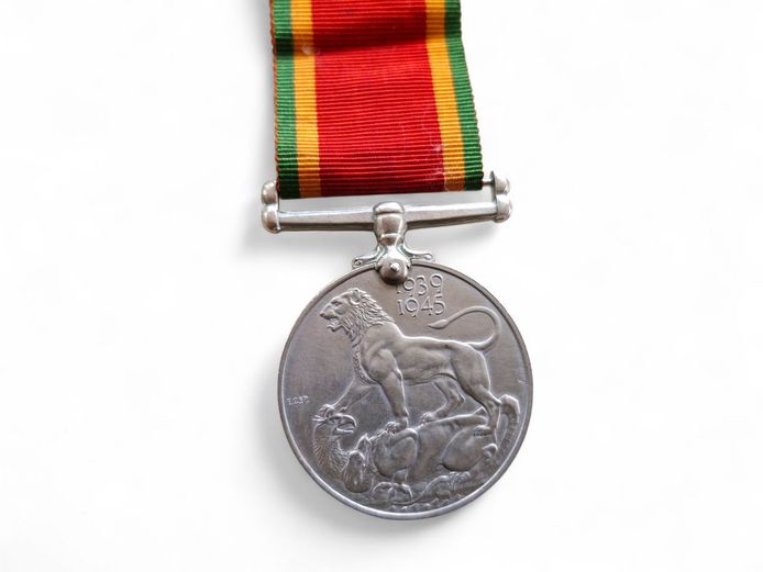 World War II 925 Sterling Silver Service Medal