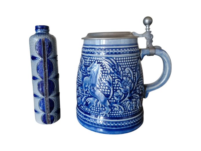 German Marzi & Remy Stein Mug & Danish Marianne Starck Bud Vase