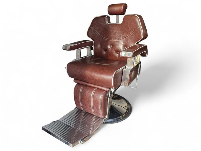 Maroon Barber Chair Reclining Hydraulic 