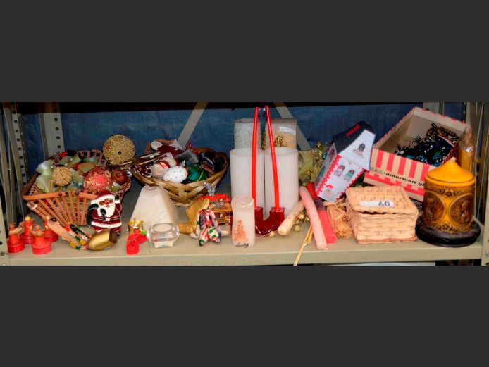 COSTUME JEWELLERY, CANDLES, CHRISTMAS DECORATIONS, etc