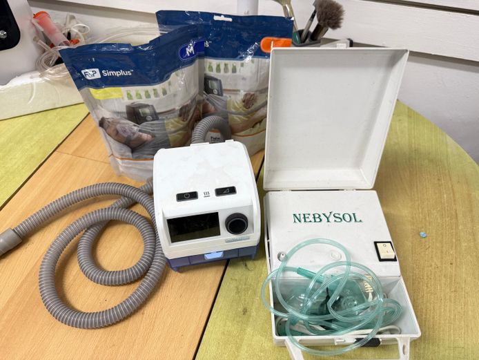 Two nebulizers with attachments