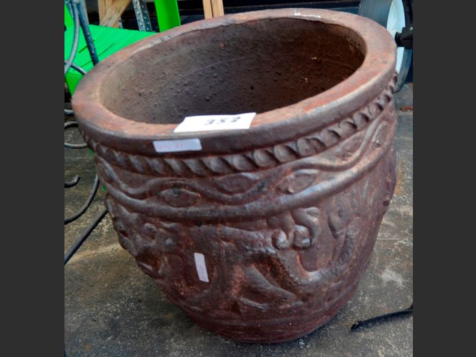 GLAZED CERAMIC PLANTER, 39cm Diameter x 37cm High