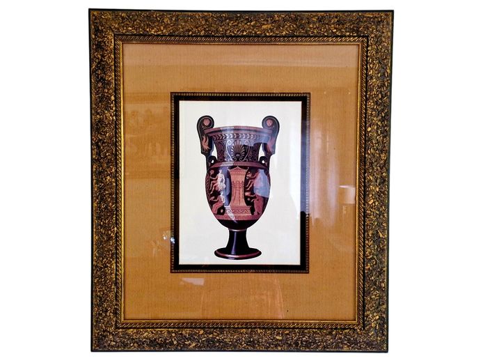 Ancient Greek Vase Print in Gilded Frame