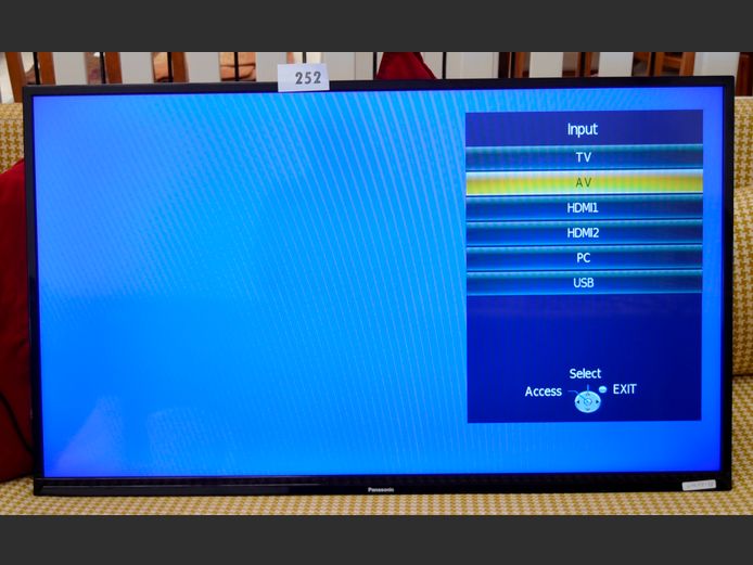 PANASONIC 43" L.E.D. TV [Switches on] ### LICENCE PLEASE ###