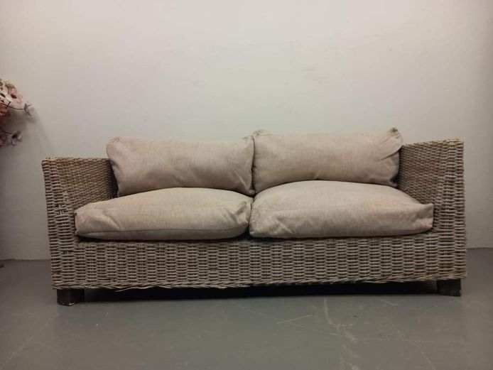 Two seater cane couch