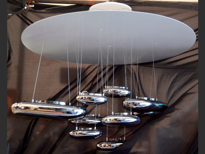 FUNKY LARGE GLASS CEILING LIGHT, 115cm Diameter