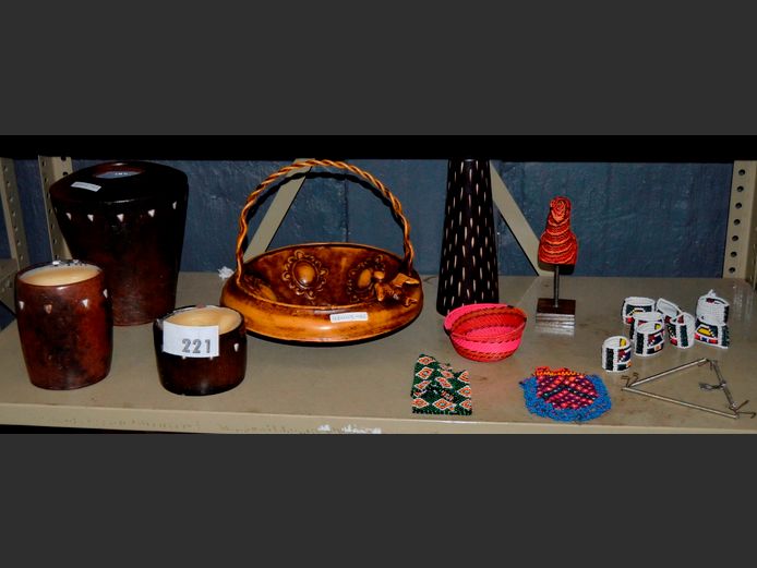 METAL BASKET, VASES, etc