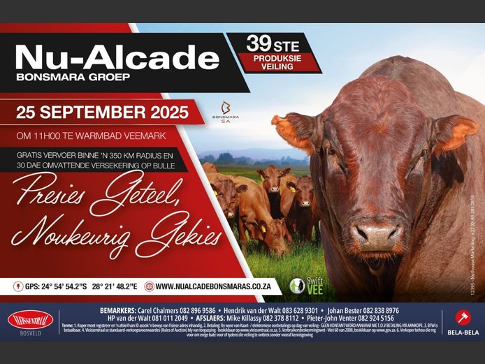 NU ALCADE BONSMARA GROEP 39STE PRODUKSIEVEILING 