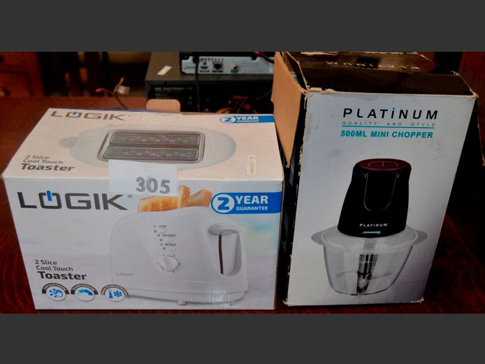 LOGIK 2-SLICE TOASTER & A PLATINUM MINI CHOPPER [Untested]