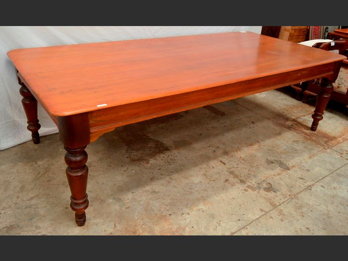 YELLOWWOOD & IMBUIA DINING TABLE, 253 x 116 x 76cm