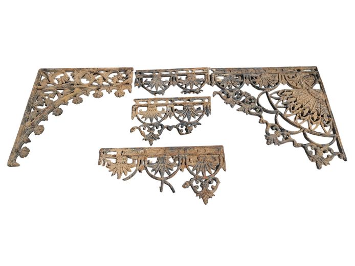 Victorian Cast Iron Architectural Brackets and Frieze Panels