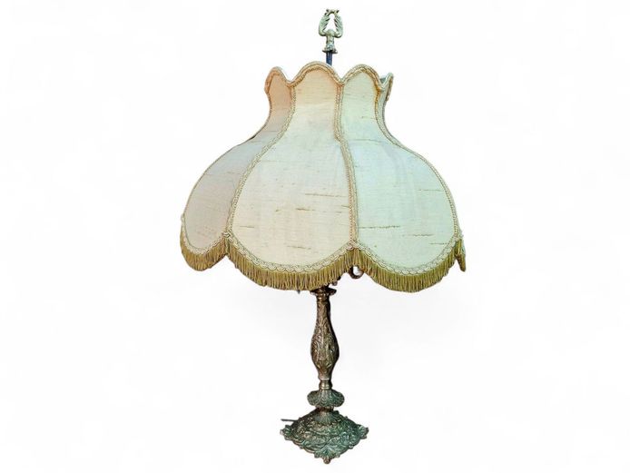 Victorian Solid Gilded Brass Lamp