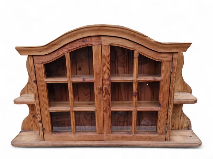 Vintage Arched Dutch-Style Wall Display Cabinet