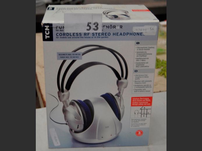 TCM CORDLESS RF STEREO HEADPHONES [Untested]