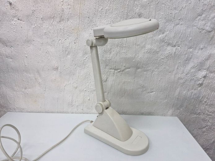 Jiali Adjustable Desk Lamp with Integrated Magnifying Glass & Ring Light