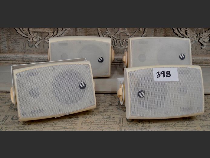 LOT OF 4: WALL MOUNT SPEAKERS [Untested]