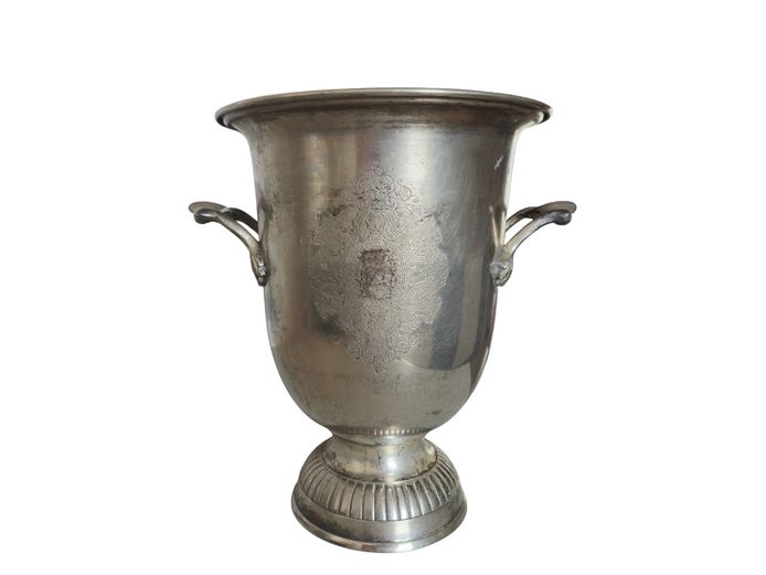 Antique Victorian-Style Silver-Plated Urn Form Champagne & Wine Cooler