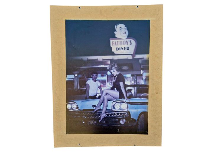 Fatboys Diner Poster on Board