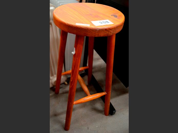 PINE STOOL, 70cm High