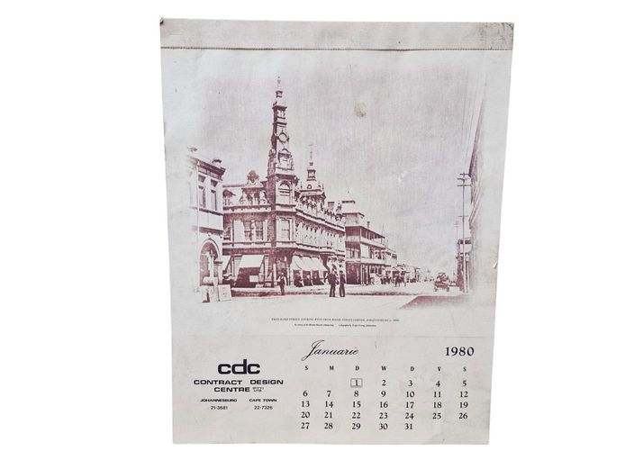 1980's "Old Johannesburg" Historical Buildings Calendar