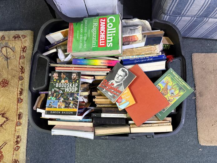 Jumbo Mystery Lot (4 Crates - Books, Miscellaneous Plasticware, Toys) 