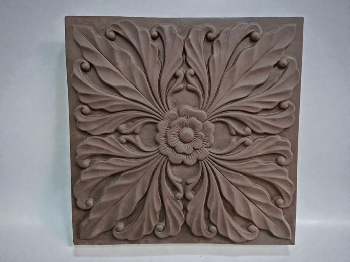 Acanthus Leaf Relief Wall Panel with Central Rosette