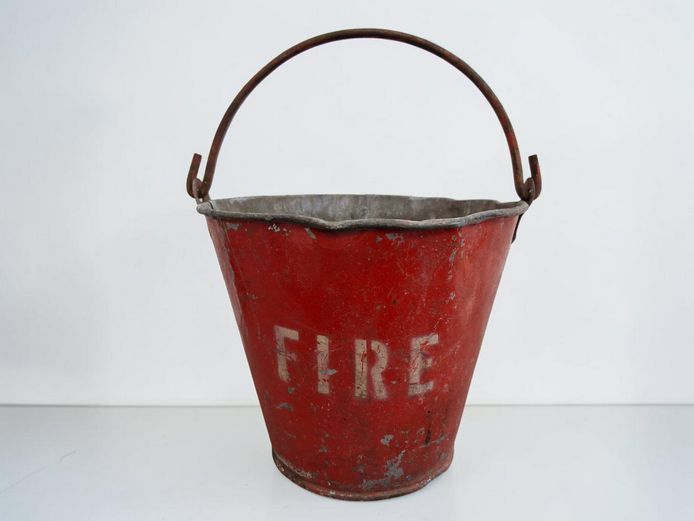 Vintage Galvanized Iron Fire Bucket