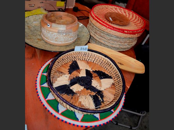 DECORATIVE BOWL, WOVEN BASKETS, WOODEN BOWL, etc