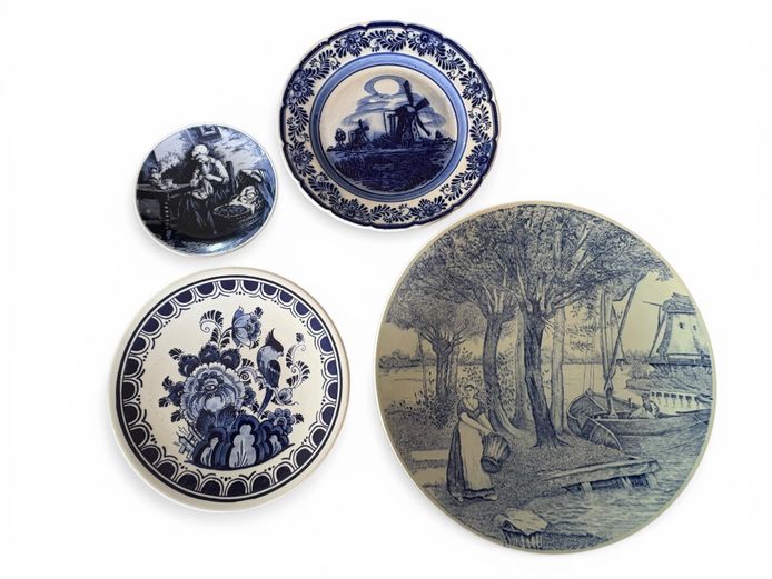 Collection of Delft Blue Decorative Wall Plates