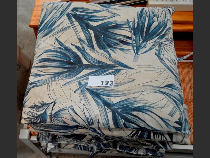 SET OF 6 PATIO CHAIR CUSHIONS